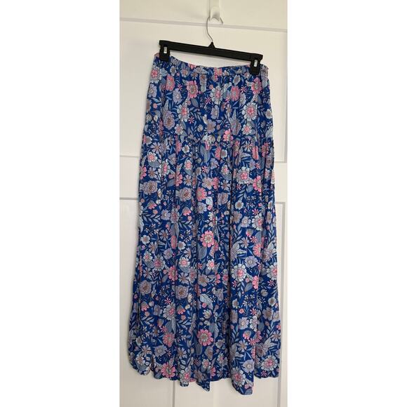 Abel the Label Anthropologie‎ Bluebell Floral Maxi Skirt Size MEDIUM - Picture 2 of 9
